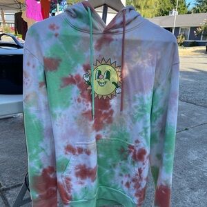 Sunshine On My Mind tie-dyed happy sun sweatshirt